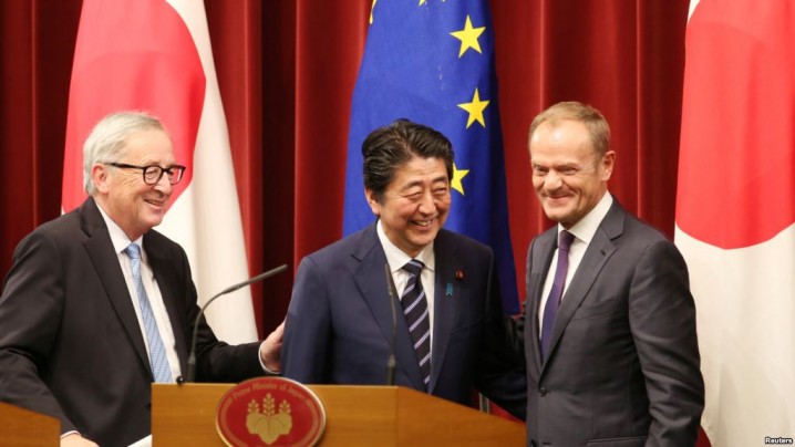 مشارکت ژاپن و اتحادیه اروپا برای ایجاد بزرگترین منطقه آزاد جهان